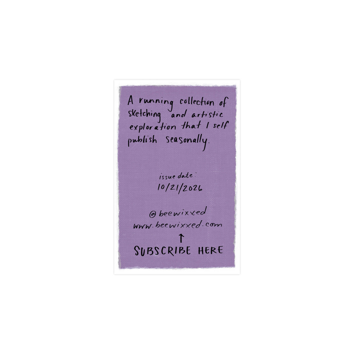 Sketchbook Zine: Issue #2 | Volume 2