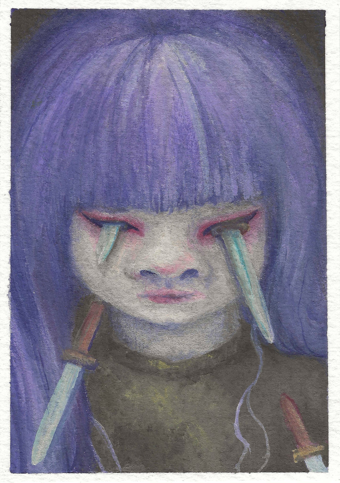 ACEO - ORIGINAL - "Staring Daggers"