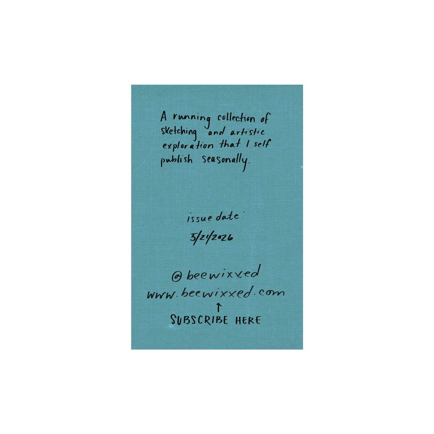 Sketchbook Zine: Issue #1 | Volume 2