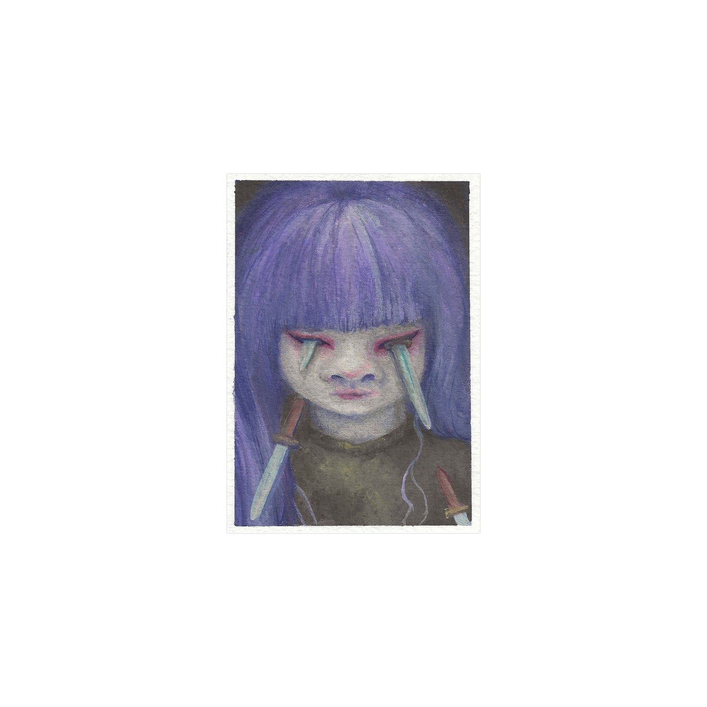 ACEO - ORIGINAL - "Staring Daggers"